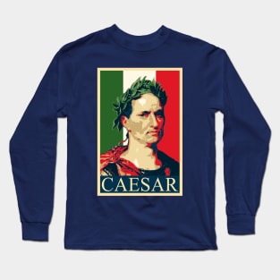 Julius Caesar Italian Flag Propaganda Pop Art Long Sleeve T-Shirt